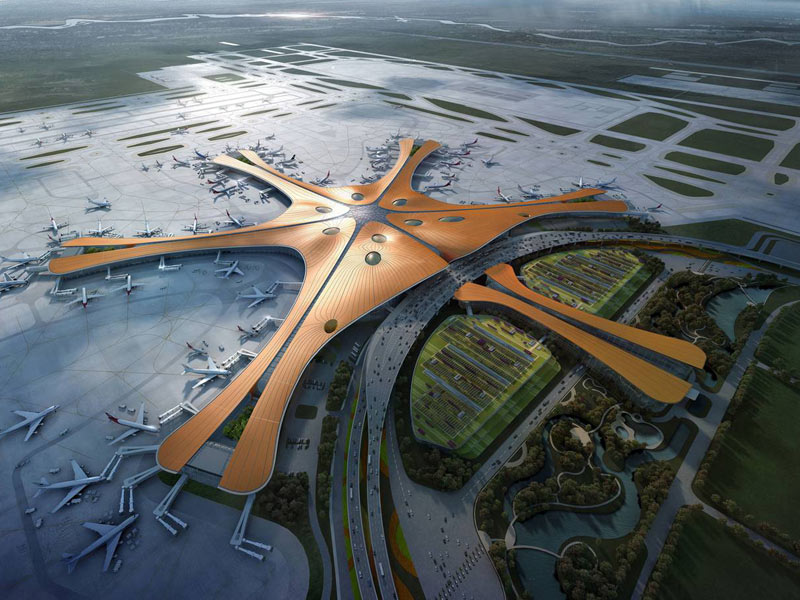 طراحی فرودگاه ستاره دریایی زاها حدید